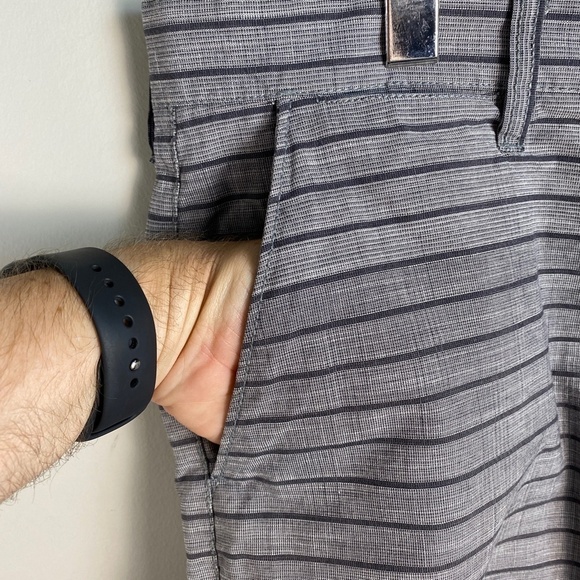 Billabong Men's Gray Striped Chino Casual‎ Walking Beach Shorts Cotton Size 36 - Picture 5 of 16